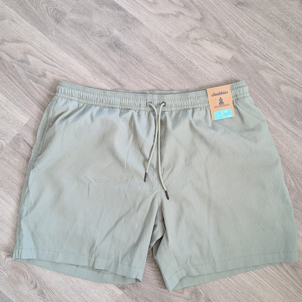 Chubbies Sage Green Elastic Shorts